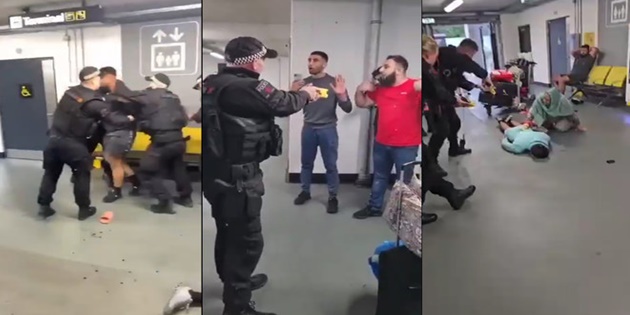 Manchester Havalimanı’nda Polis Memuru Şiddeti Görüntülendi